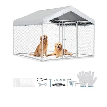 Chenil extérieur 2 × 2 m avec toit