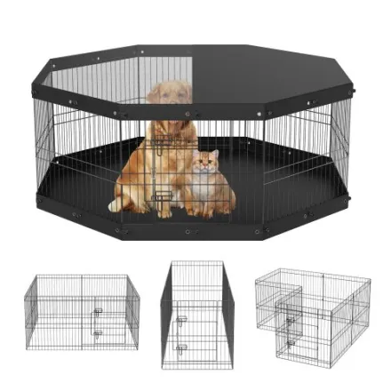 Parc pour chiot 61 cm avec couverture